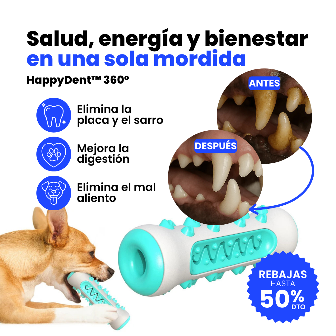 HappyDent™ 360º | Juega, Limpia y Cuida la sonrisa de tu perro