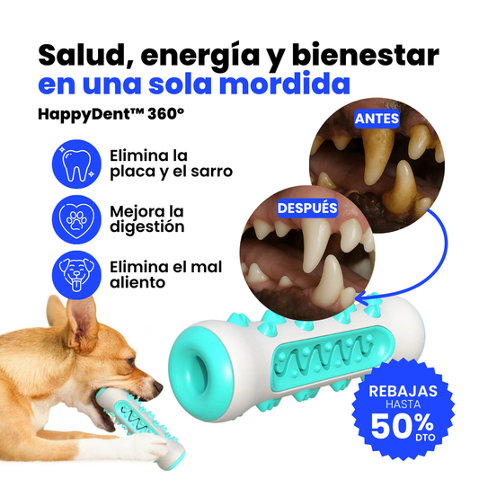 HappyDent™ 360º | Juega, Limpia y Cuida la sonrisa de tu perro