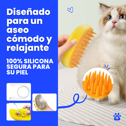 Cepillo de Vapor VapoPet™ | Protege la salud de tu mascota mientras cuidas su pelaje.