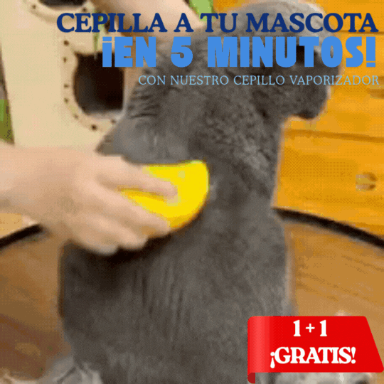 1 + 1 GRATIS | Cepillo Vaporizador para Mascotas 3 en 1
