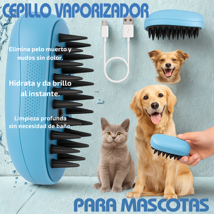 1 + 1 GRATIS | Cepillo Vaporizador para Mascotas 3 en 1