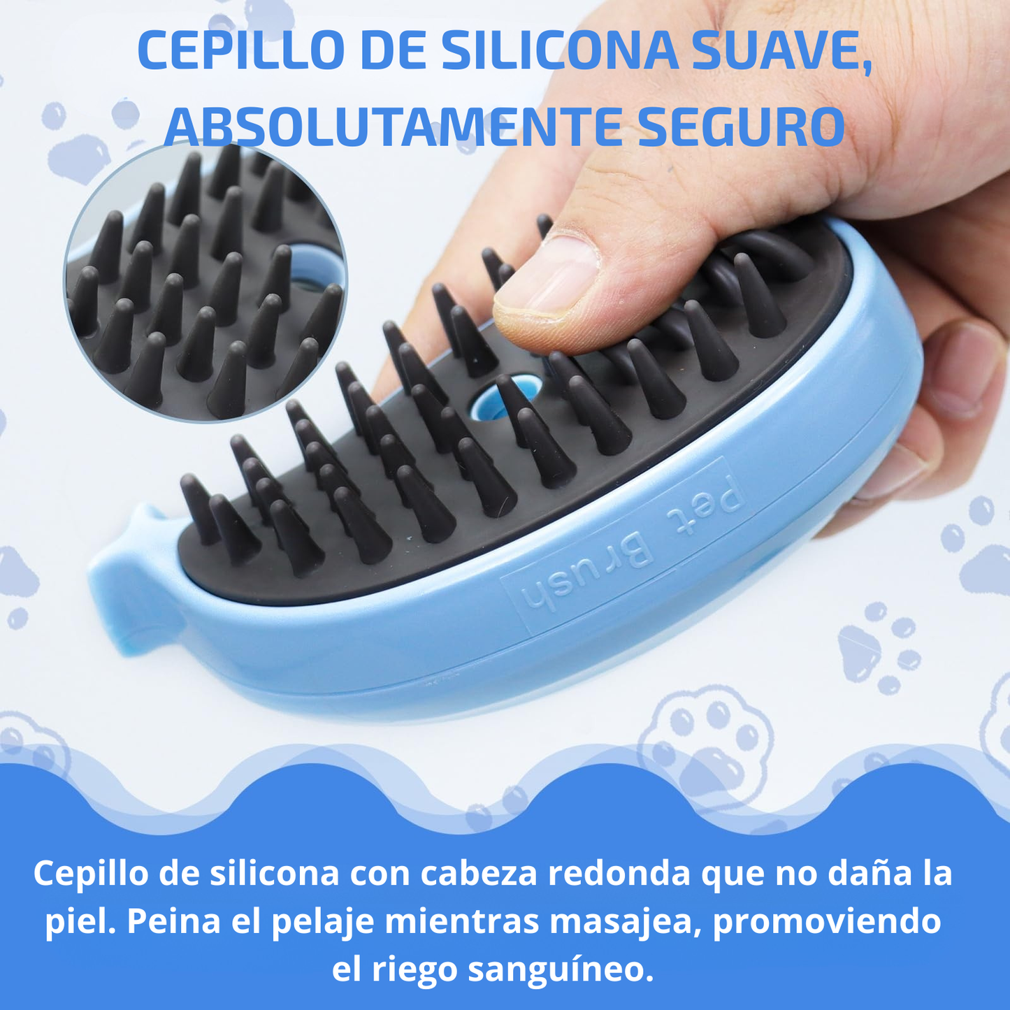 1 + 1 GRATIS | Cepillo Vaporizador para Mascotas 3 en 1