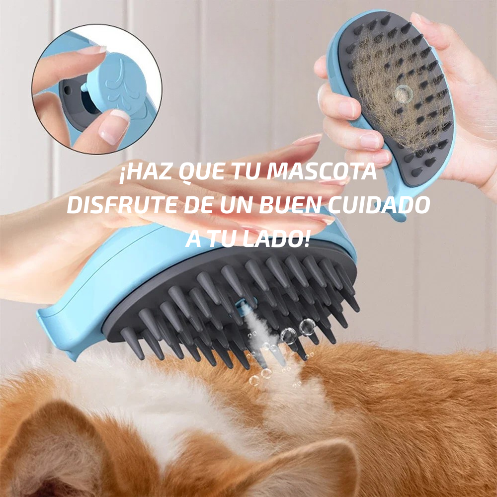 1 + 1 GRATIS | Cepillo Vaporizador para Mascotas 3 en 1